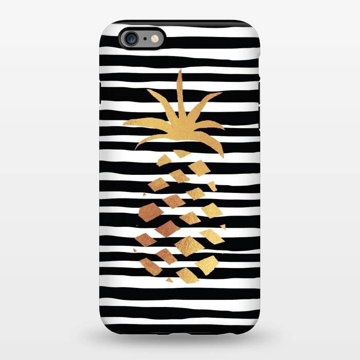 iPhone 6/6s plus StrongFit Gold Pineapple-B&W by ''CVogiatzi.