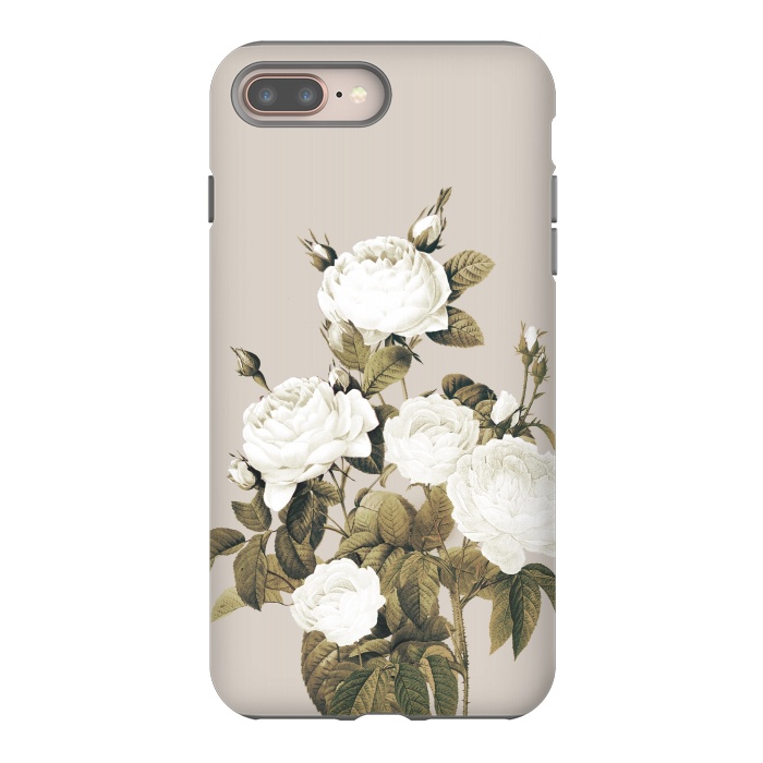 iPhone 7 plus StrongFit Minimal Whiterose by ''CVogiatzi.