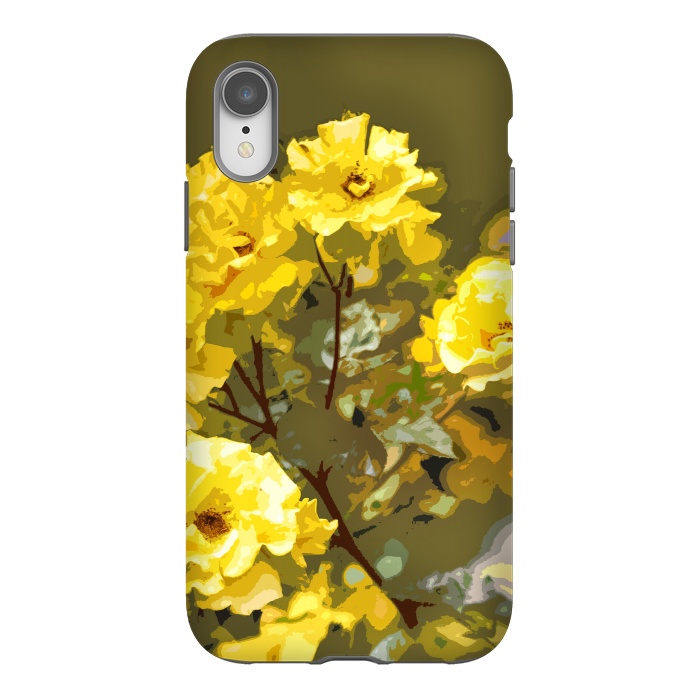 iPhone Xr StrongFit Yellow roses by Bledi