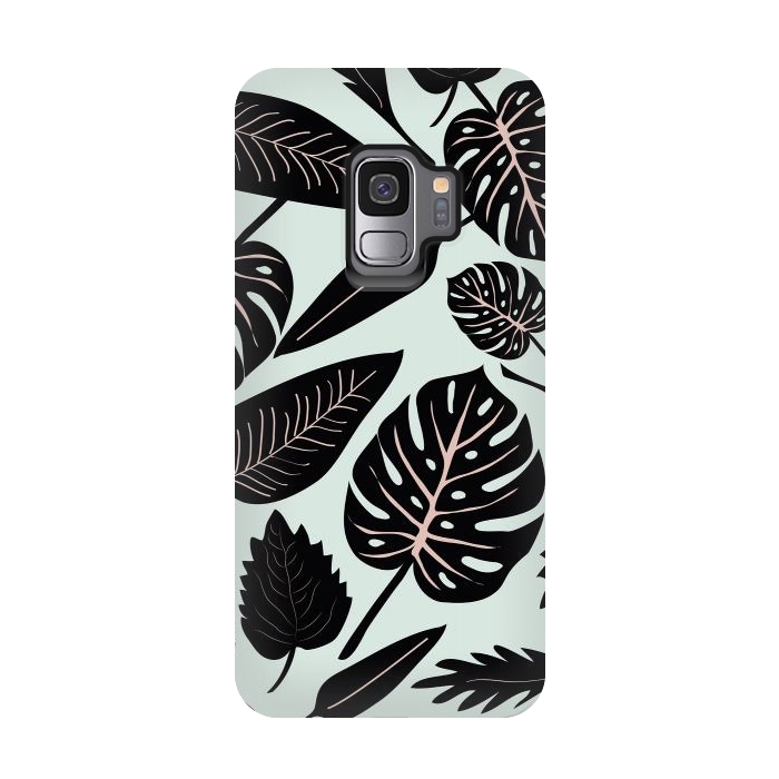 Galaxy S9 StrongFit Monstera leaves by Anis Illustration