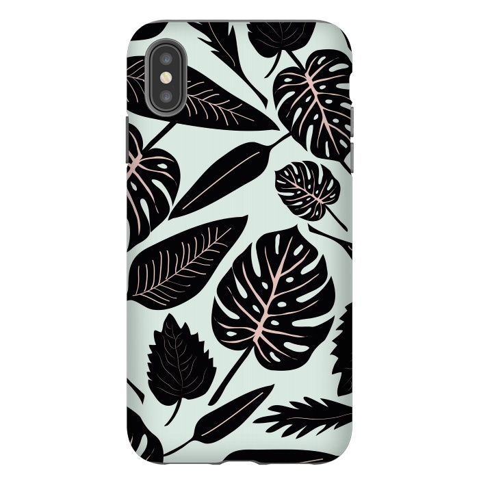 iPhone Xs Max StrongFit Monstera leaves by Anis Illustration