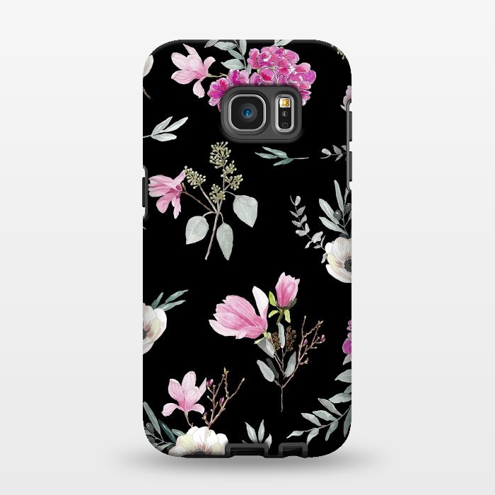 Galaxy S7 EDGE StrongFit Magnolias, eucalyptus and anemones by Anis Illustration