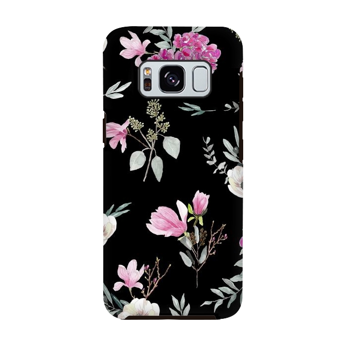 Galaxy S8 StrongFit Magnolias, eucalyptus and anemones by Anis Illustration