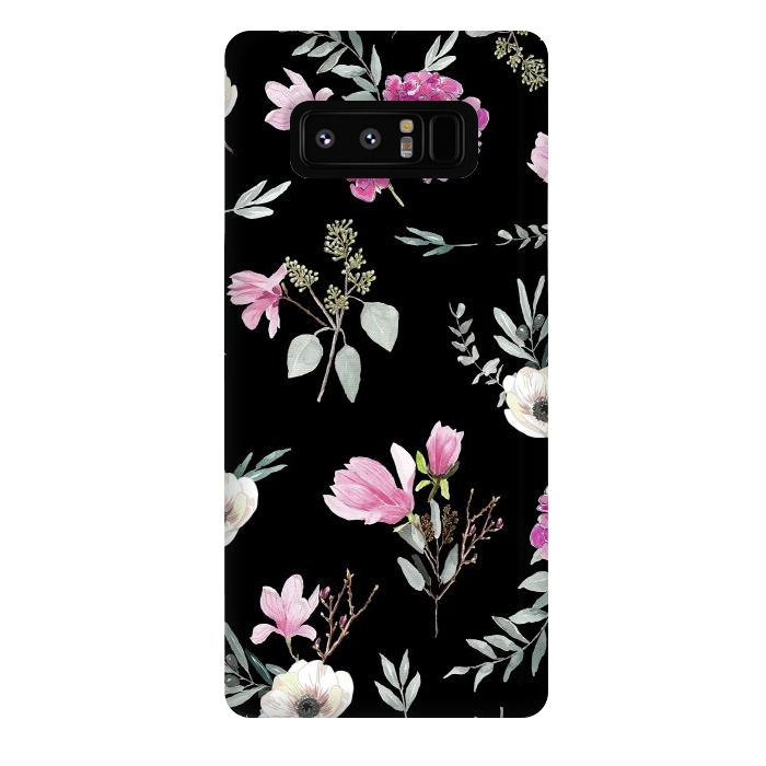 Galaxy Note 8 StrongFit Magnolias, eucalyptus and anemones by Anis Illustration