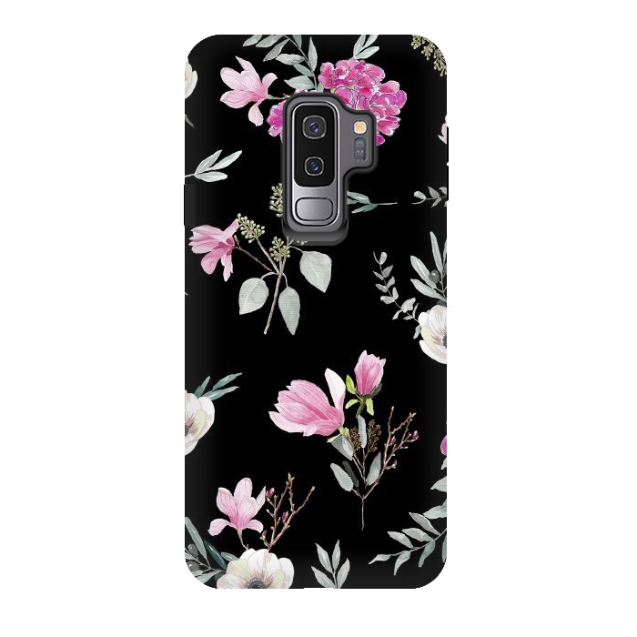Galaxy S9 plus StrongFit Magnolias, eucalyptus and anemones by Anis Illustration