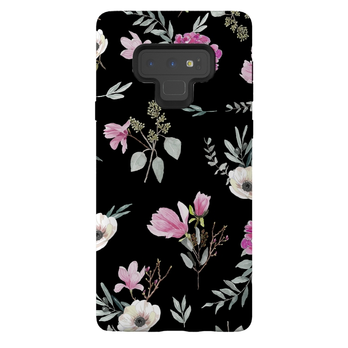 Galaxy Note 9 StrongFit Magnolias, eucalyptus and anemones by Anis Illustration