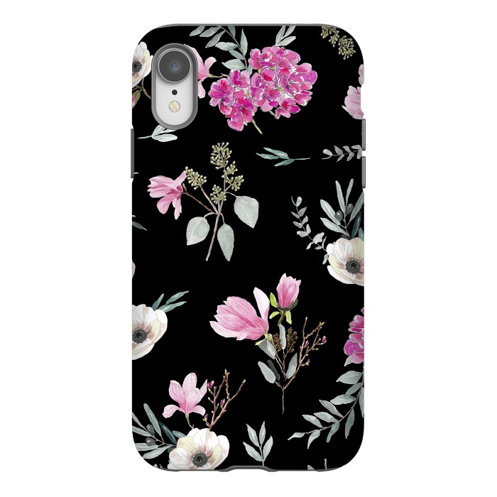 iPhone Xr StrongFit Magnolias, eucalyptus and anemones by Anis Illustration