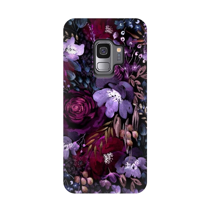 Galaxy S9 StrongFit Deep Floral Chaos by Anis Illustration