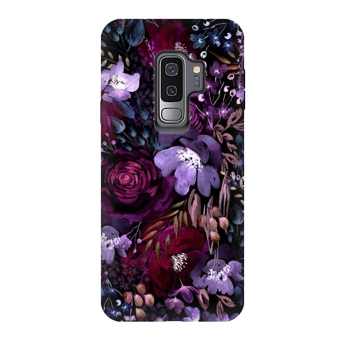 Galaxy S9 plus StrongFit Deep Floral Chaos by Anis Illustration