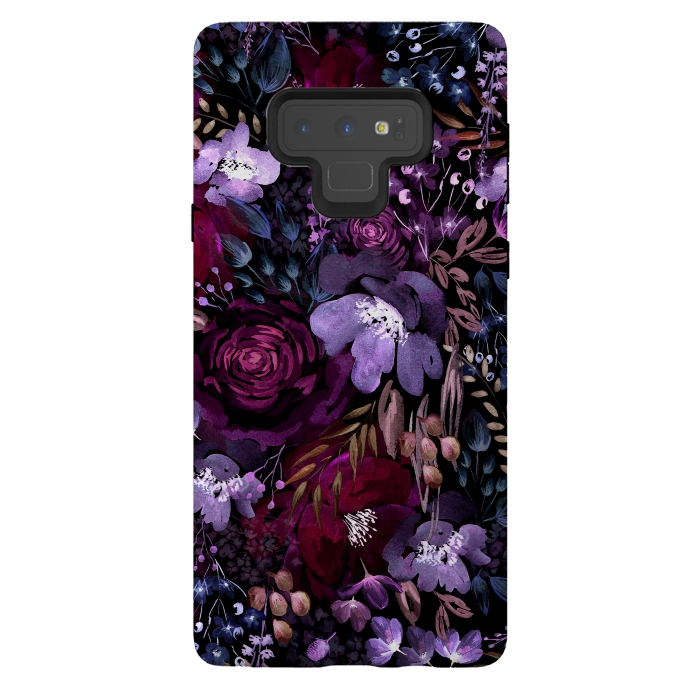 Galaxy Note 9 StrongFit Deep Floral Chaos by Anis Illustration