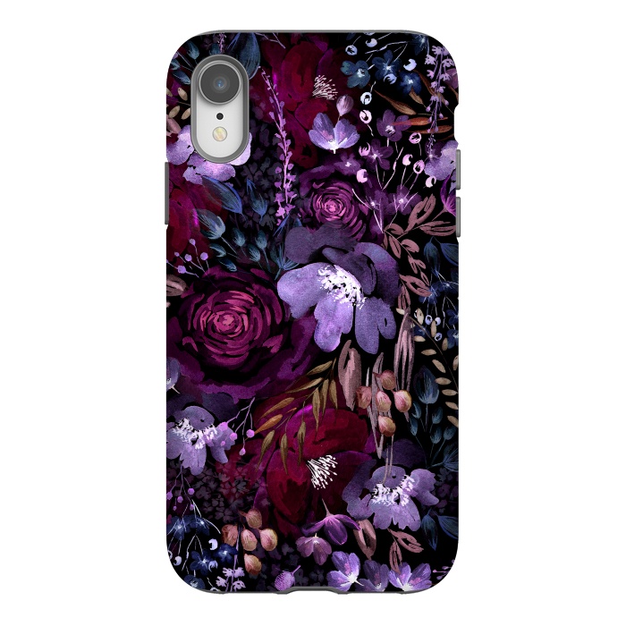 iPhone Xr StrongFit Deep Floral Chaos by Anis Illustration