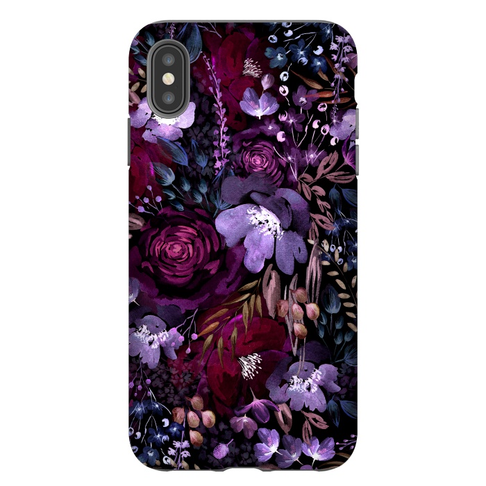 iPhone Xs Max StrongFit Deep Floral Chaos by Anis Illustration