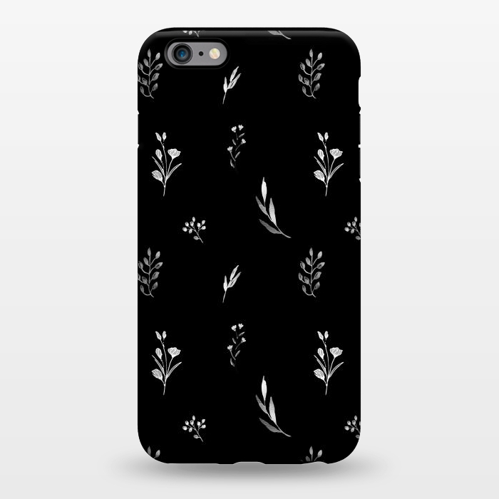 iPhone 6/6s plus StrongFit Little Botanics in black by Anis Illustration