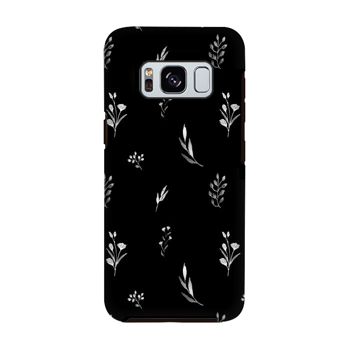 Galaxy S8 StrongFit Little Botanics in black by Anis Illustration