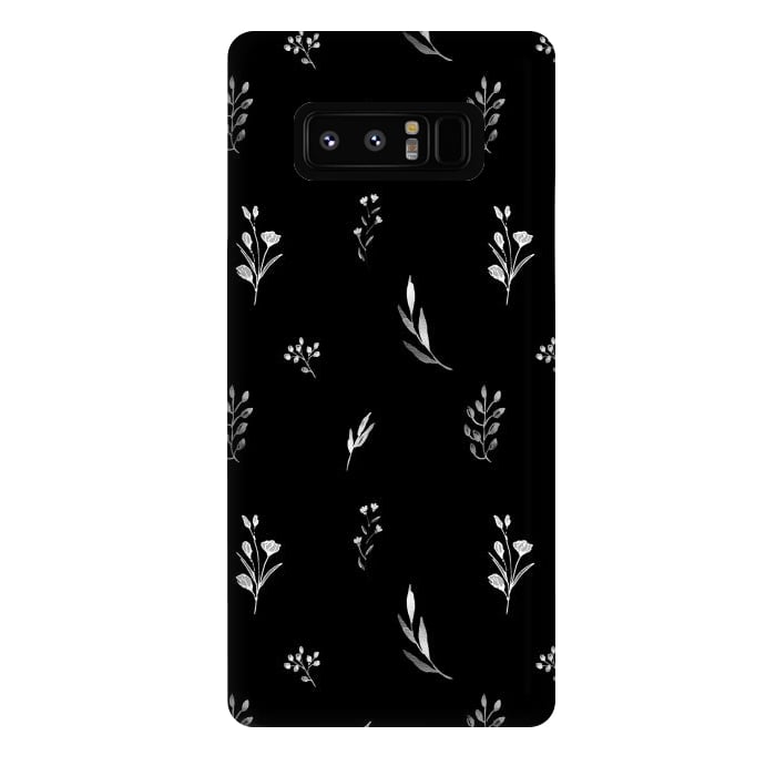Galaxy Note 8 StrongFit Little Botanics in black by Anis Illustration