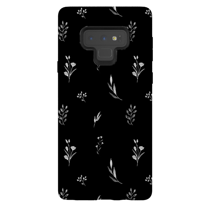 Galaxy Note 9 StrongFit Little Botanics in black by Anis Illustration