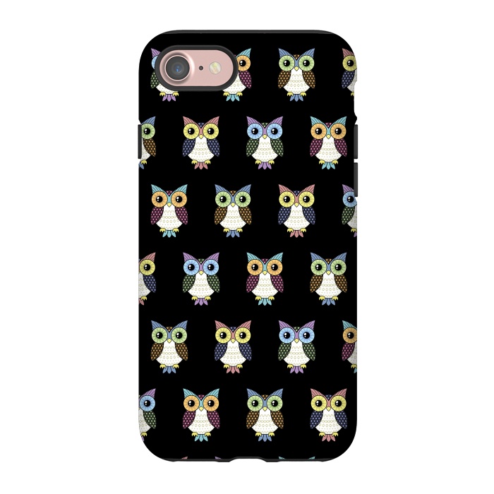 iPhone 7 StrongFit Fancy owl pattern by Laura Nagel
