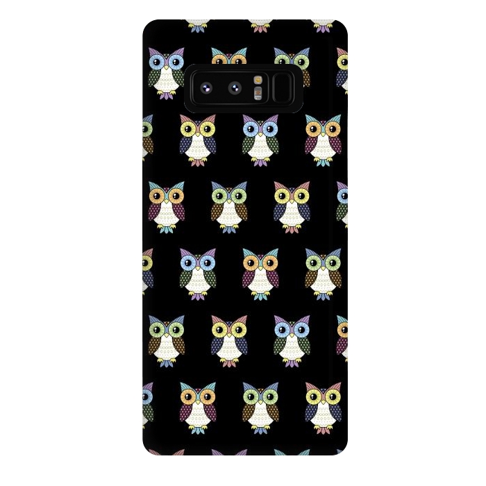 Galaxy Note 8 StrongFit Fancy owl pattern by Laura Nagel