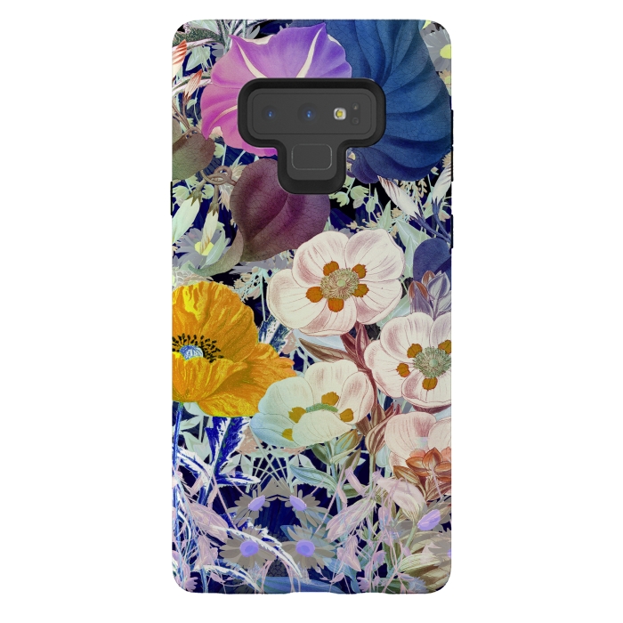 Galaxy Note 9 StrongFit Vibrant colorful botanical illustration by Oana 