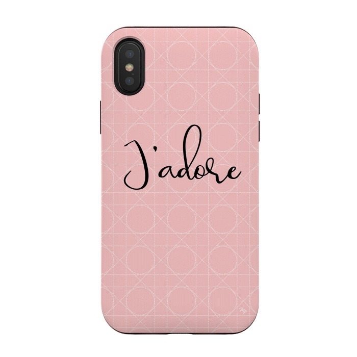 iPhone Xs / X StrongFit Pink J'adore by Martina