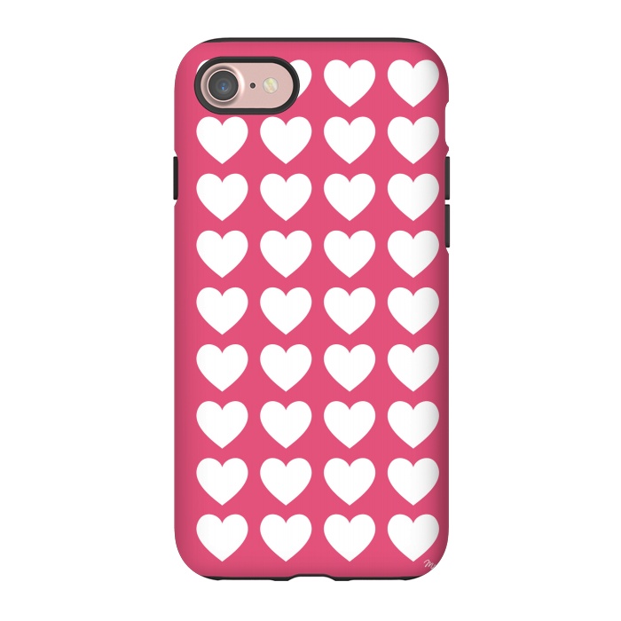 iPhone 7 StrongFit White hearts by Martina