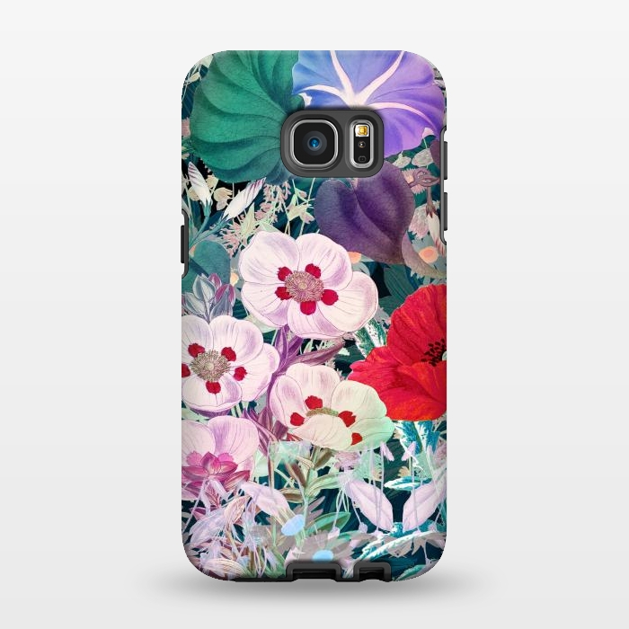 Galaxy S7 EDGE StrongFit Rich colorful flowers - botanical illustration by Oana 