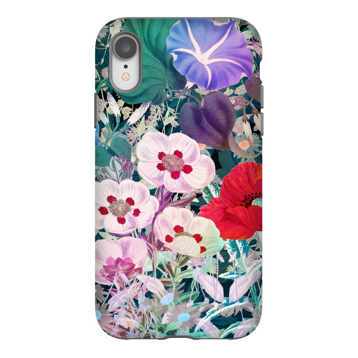 iPhone Xr StrongFit Rich colorful flowers - botanical illustration by Oana 
