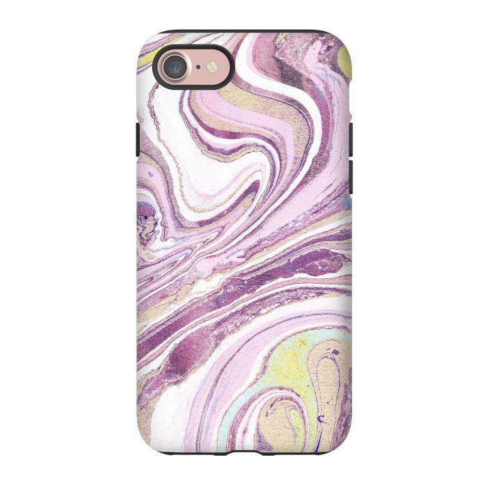 iPhone 7 StrongFit Dusty pink painted liquid marble by Oana 
