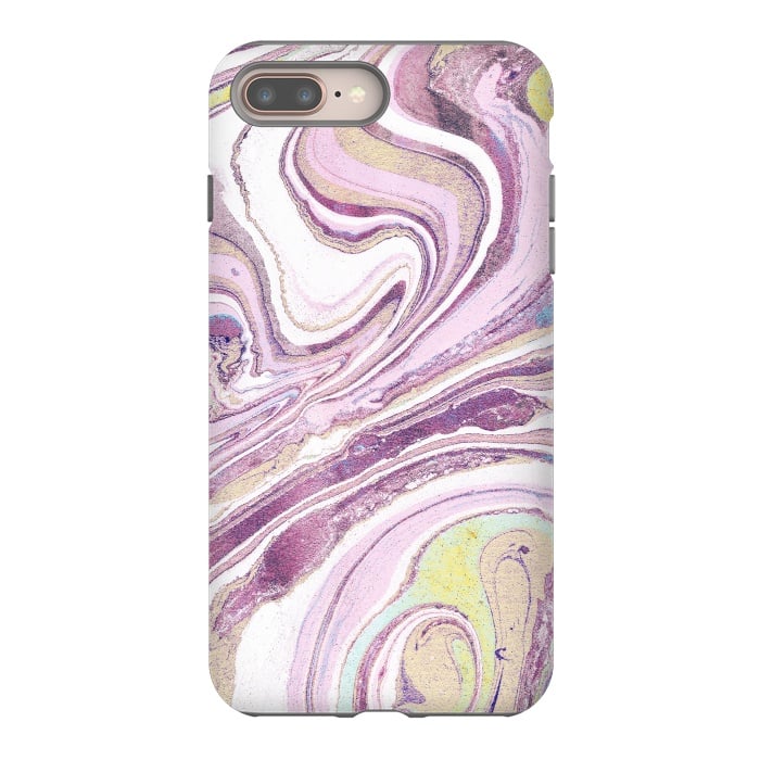 iPhone 7 plus StrongFit Dusty pink painted liquid marble by Oana 