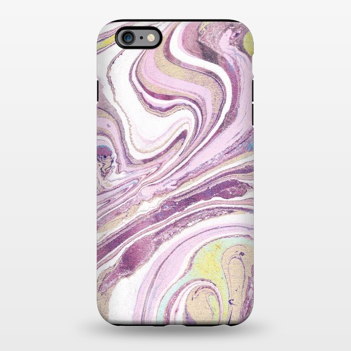 iPhone 6/6s plus StrongFit Dusty pink painted liquid marble by Oana 