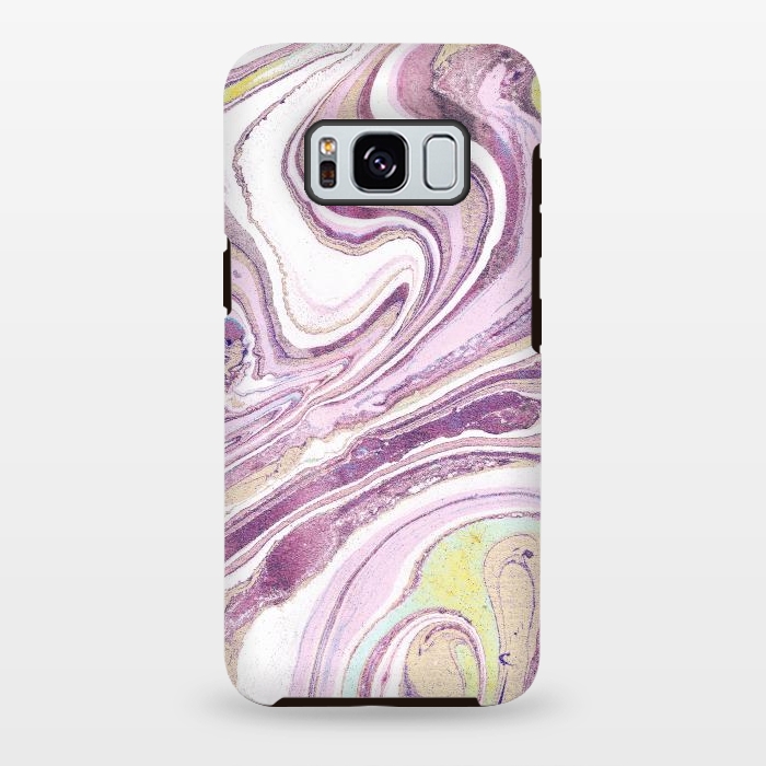 Galaxy S8 plus StrongFit Dusty pink painted liquid marble by Oana 