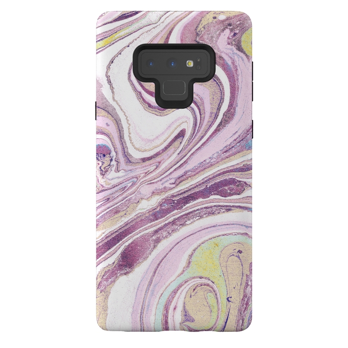 Galaxy Note 9 StrongFit Dusty pink painted liquid marble by Oana 