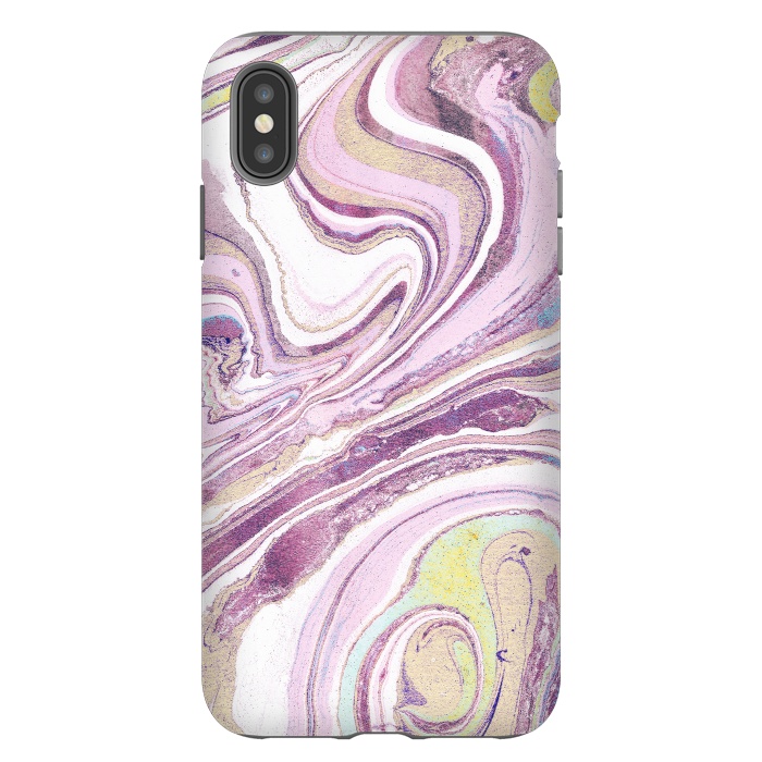 iPhone Xs Max StrongFit Dusty pink painted liquid marble by Oana 