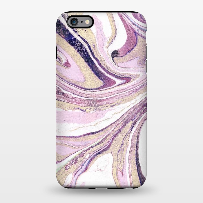 iPhone 6/6s plus StrongFit Dusty pastel pink marble stripes by Oana 