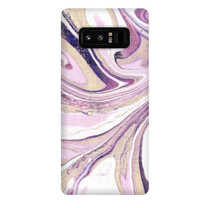 Galaxy Note 8 StrongFit Dusty pastel pink marble stripes by Oana 