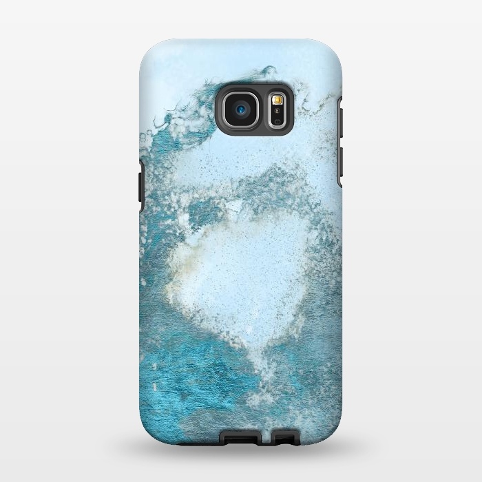 Galaxy S7 EDGE StrongFit Ice Blue Marble  by  Utart