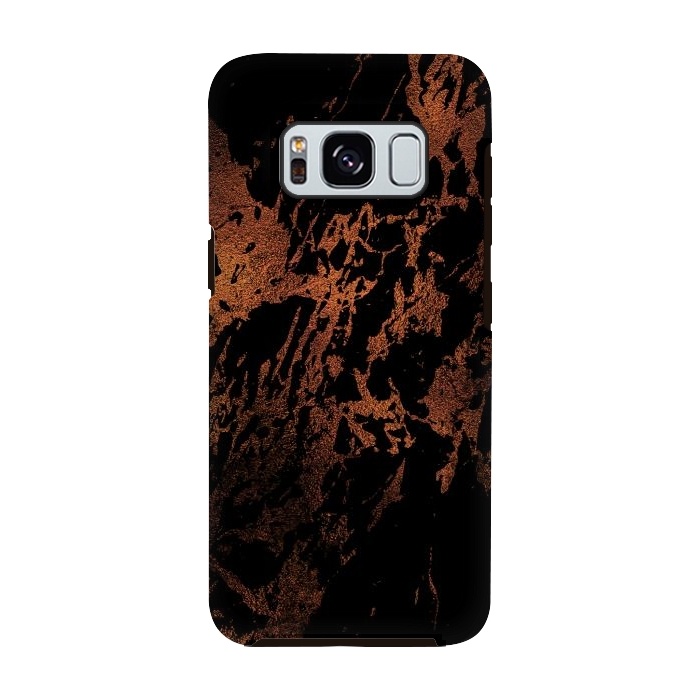 Galaxy S8 StrongFit Black marble with copper veins by  Utart