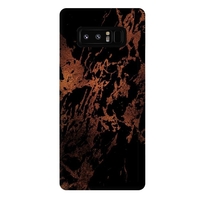 Galaxy Note 8 StrongFit Black marble with copper veins by  Utart