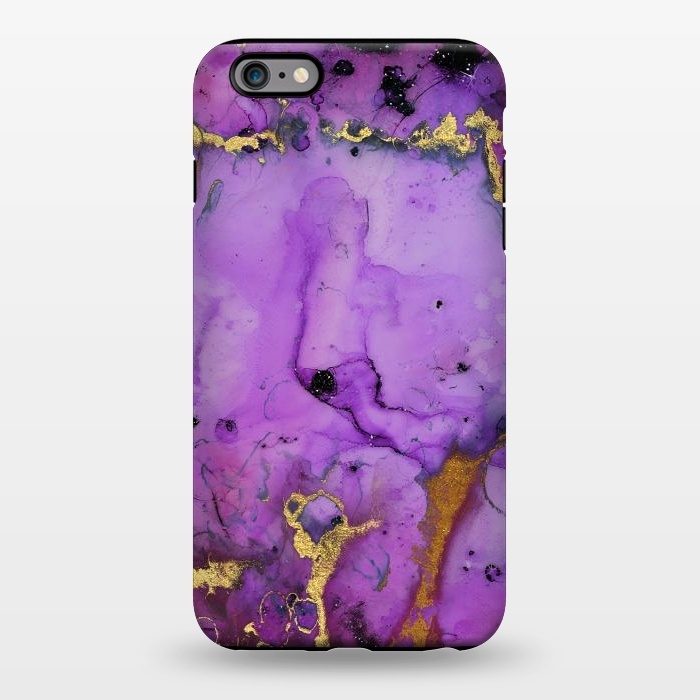 iPhone 6/6s plus StrongFit Purple Marble with Gold and black glitter veins by  Utart