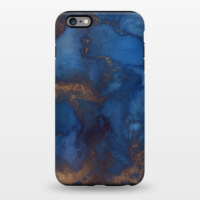 iPhone 6/6s plus StrongFit Dark ocean blue marble and copper veins by  Utart