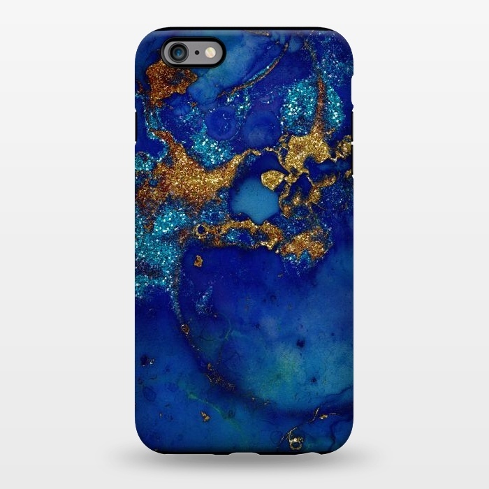 iPhone 6/6s plus StrongFit Ocean Blue and gold Marble  by  Utart
