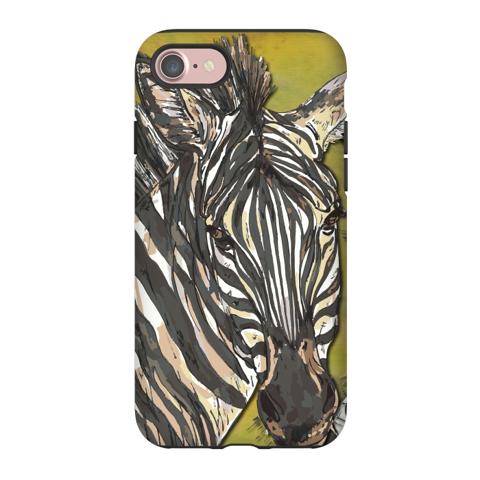 iPhone 7 StrongFit Zebra by Lotti Brown