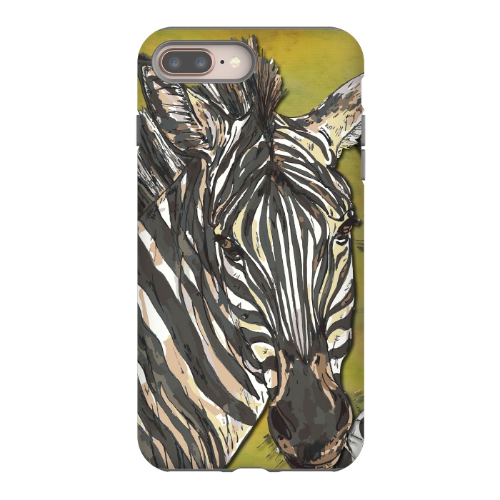 iPhone 7 plus StrongFit Zebra by Lotti Brown