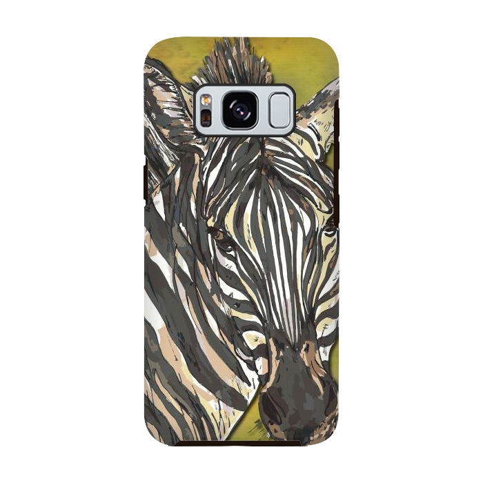 Galaxy S8 StrongFit Zebra by Lotti Brown