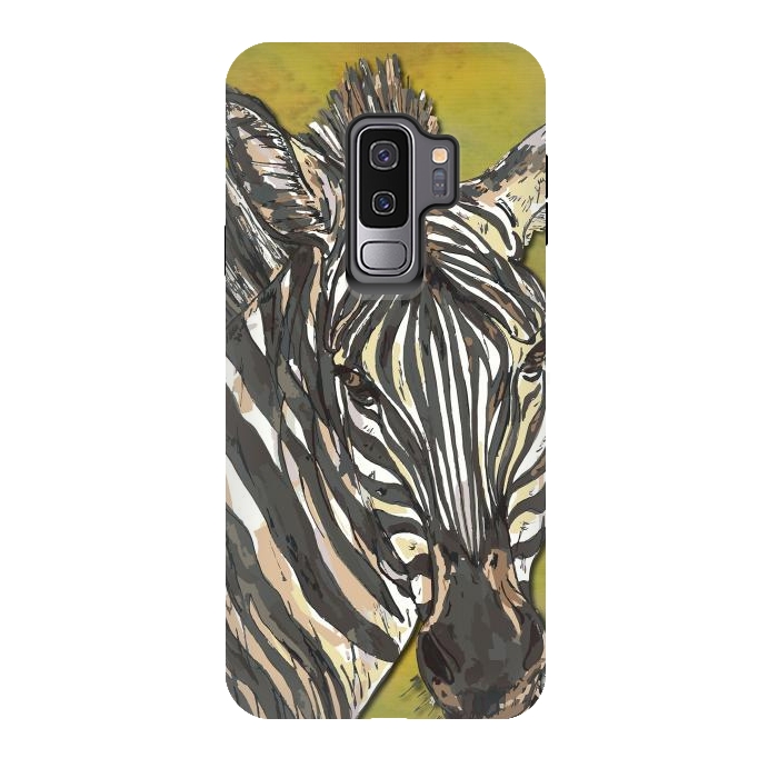 Galaxy S9 plus StrongFit Zebra by Lotti Brown