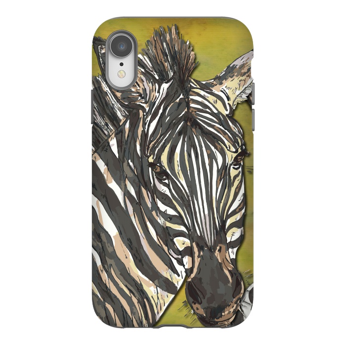 iPhone Xr StrongFit Zebra by Lotti Brown