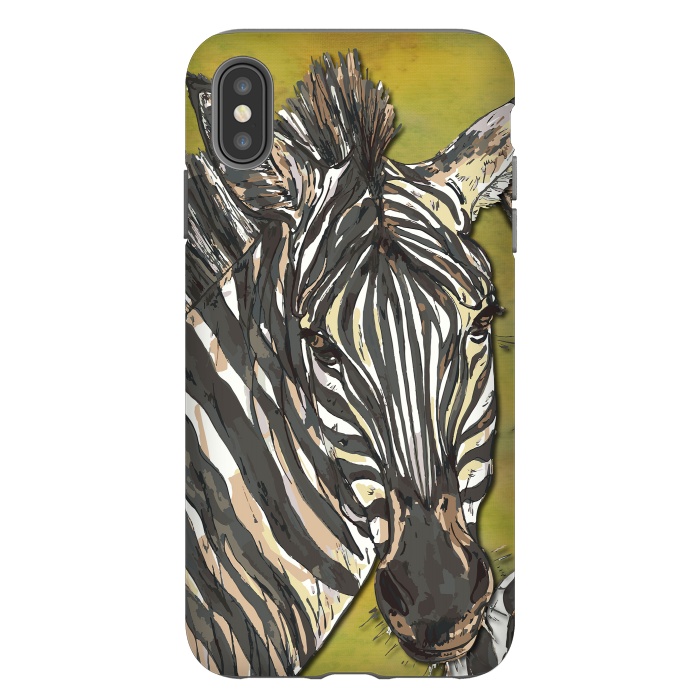 iPhone Xs Max StrongFit Zebra by Lotti Brown