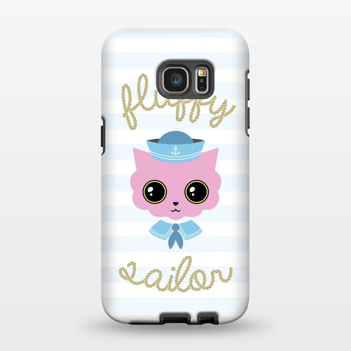 Galaxy S7 EDGE StrongFit Fluffy sailor by Laura Nagel