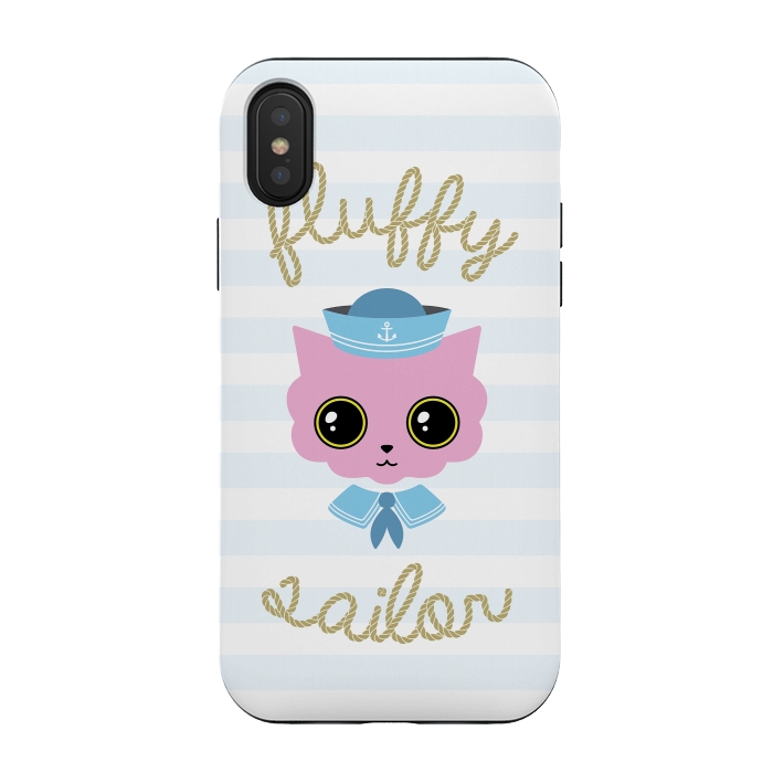 iPhone Xs / X StrongFit Fluffy sailor by Laura Nagel
