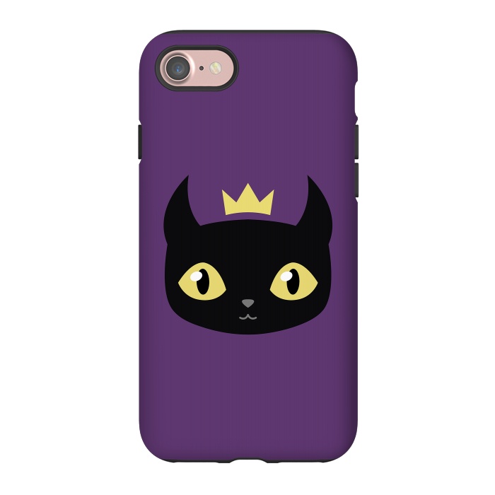 iPhone 7 StrongFit Black cat king by Laura Nagel